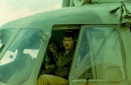 Soviet Mi-8 trainers at Dehdadi airfiel