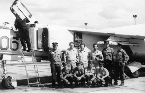 Czechoslovakia sent ten pilots and technicians to Logovoye for MiG-23MF retraining in 1978. Between February and May they flew MiG-23MS and UB variants only. The more modern MiG-23MF  Flogger-B  version was only flown three times. Photo: V tezslav Nohel