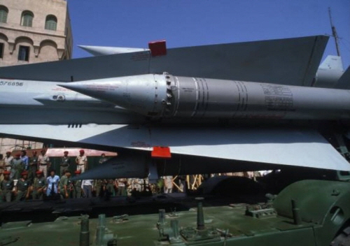 Libyan 5V28E missile of S-200VE Vega long-range high-altitude surface-to-air missile systems