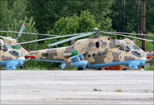 Libyan Mi-35 at Gostomel airport Ukraine