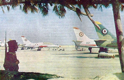 Czechoslovakian made Afgan L-39C Albatros trainer aircrafts of the 393rd Training Air Regiment at the dusty Dehdadi airfiled in the midle of eighties.