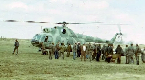 Afghan Mi-8T at Dahdai airfiled