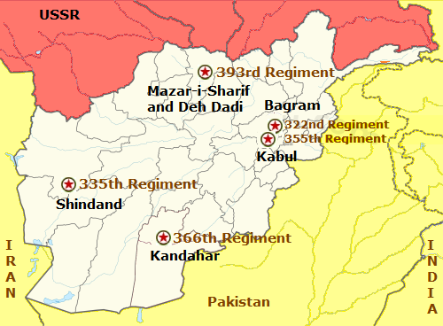 Afghan air force map in 83