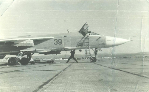 Soviet 733rd Tactical Bomber Air Regiment's Su-24 Fencer-A at Domna