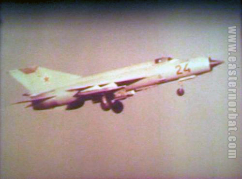 Soviet Air Force 115th Figher Air Regiment’s MiG-21bis Fishbed-L over Kokayty airport in 1979