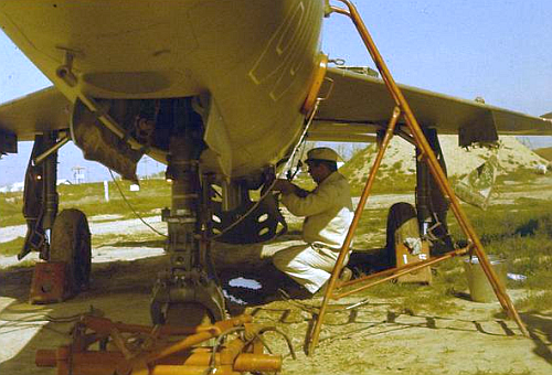 MiG-21UM Mongol-B at Kokaydy airport