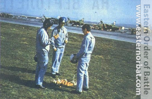 Soviet Taldy Kurgan air base in 1982. MiG-23UB Flogger-C, MiG-27 Flogger-D. Source: AiK82