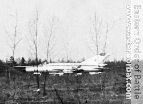Soviet 147th independent Guard Reconnaissance Air Squadron's MiG-21R Fishbed-H in Smuravyevo