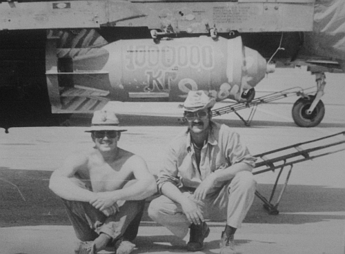 Soviet crew of Su-17M3 with bomb at Kandahar Afghanistan. in 1984