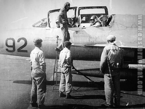 Soviet Air Force Turkestan Military District MiG-21UM Mongol-B 217th Fighter-Bomber Air Regiment Kzyl-Arvat airport