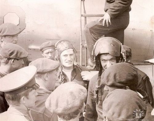 Soviet Air Force in Poland. 164th independent Guard Reconnaissance Air Regiment Yak-28R Brewer-D in Brzeg airfield