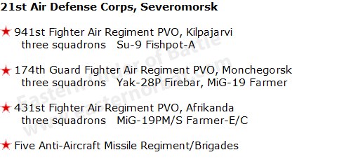 USSR 21st Air Defense Corps, Severomorsk