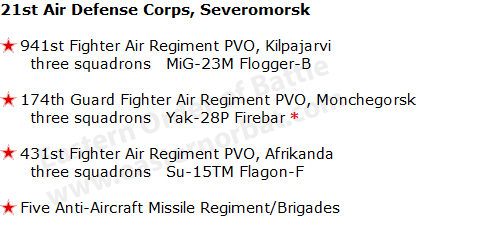 21st Air Defense Corps, Severomorsk