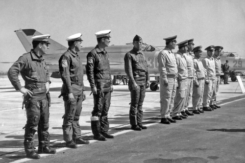 Soviet MiG-21MF Fishbed-J at Reims air base France in Sept 1971