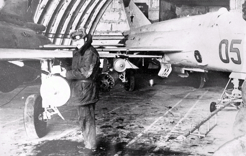 CCCP MiG-21bis at Usharal airport in the seventies