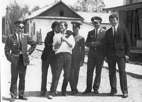 Soviet 27th Guard Fighter Air Regiment's young pilots in Usharal. Photo: Zulkaraev Rafat collection