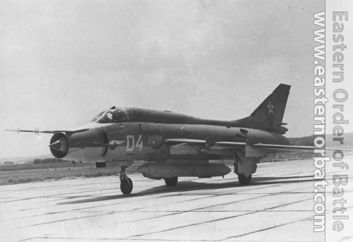 The Soviet 381th independent Reconnaissance Air Regiment’s Su-17M3 Fitter-H in Chimkent airport in the eighties