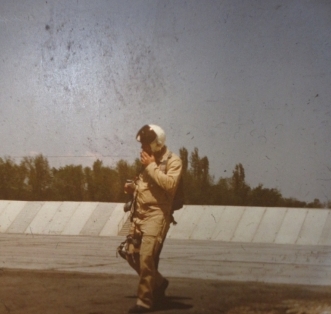 Soviet 381st independent Reconnaissance Air Regiment's pilot in Chimkent