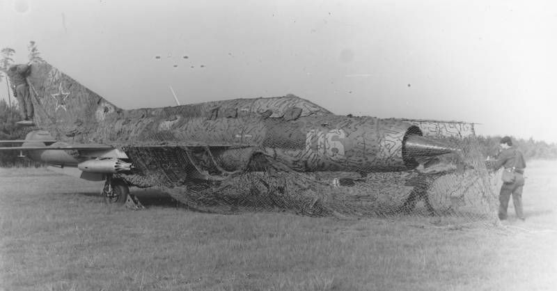 Soviet Air Force MiG-21PFM Fishbed-F in Poland on grass airport