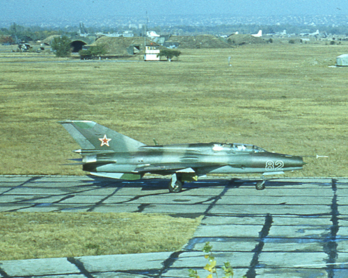 Air Force of the Southern Group of Forces's MiG-21UM Mongol-B at Hungary Tököl in 1986