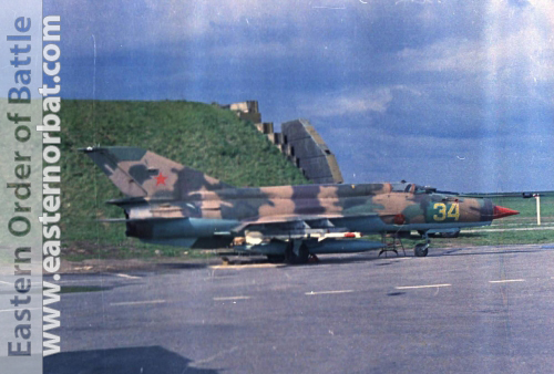 Soviet 582th Fighter Air Regiment at Chojna Poland MiG-21SMT Fishbed-K