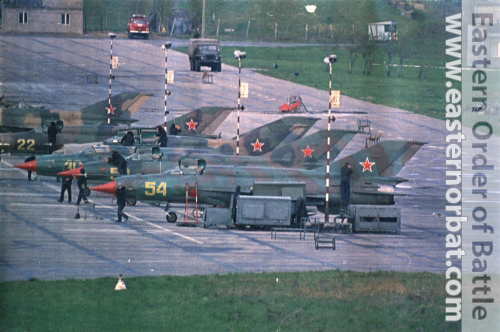 Poland 582th Fighter Air Regiment at Chojna Poland MiG-21SMT Fishbed-K