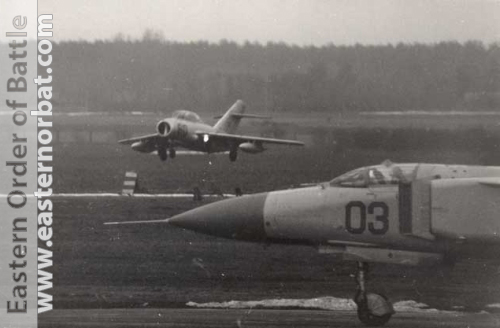 Soviet Air Force 979th Fighter Air Regiment MiG-23ML Flogger-G and MiG-15UTI Midget in 1979