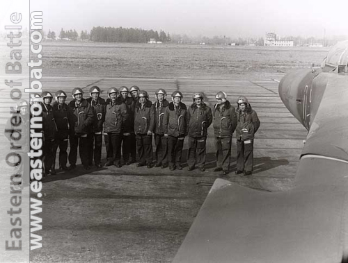Soviet Air Force 979th Fighter Air Regiment's second squadron pilots MiG-23UB Flogger-C in 1980