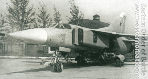 Soviet Air Force 979th Fighter Air Regiment's MiG-23S Flogger-A at Shchuchin.