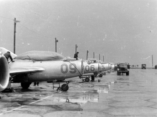 Soviet MiG-15UTI Midget at Ovruch in the seventies