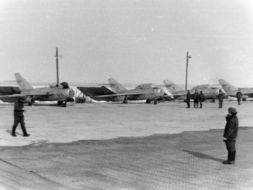 Soviet MiG-17 Fresco-A at Ovruch in the seventies