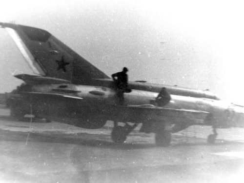 Soviet MiG-21S Fishbed-j at Ovruch in about 1980