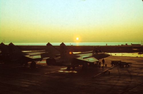 Soviet MiG-31 Foxhound at the Amderma airport