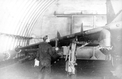 730th Fighter Bomber Air Regiment Su-17M4 Fitter-K in hangar