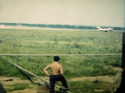 USSR MiG-17 Fresco-A trainer aircraft at Ovruch airport. Photo: Vladimir Tokarev