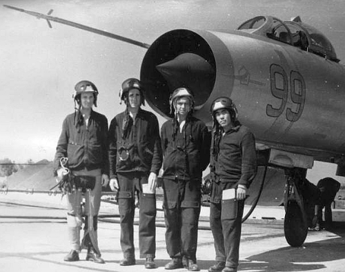 Soviet Su-7BKL Fitter-A at the Litsk airport in early seveties