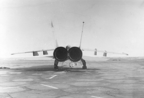 Soviet MiG-25P Foxbat-A interceptors at Nasosnaya airport close to Baku city in the seventies