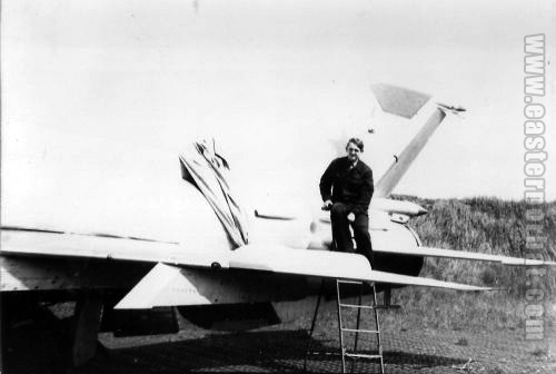 Soviet Air Force 911th Fighter-Bomber Air Regiment MiG-21S Fishbed-J in Lida airport