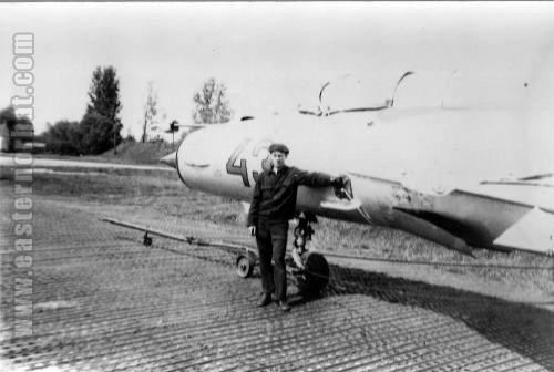 Soviet Air Force 911th Fighter-Bomber Air Regiment MiG-21S Fishbed-J in Lida airport