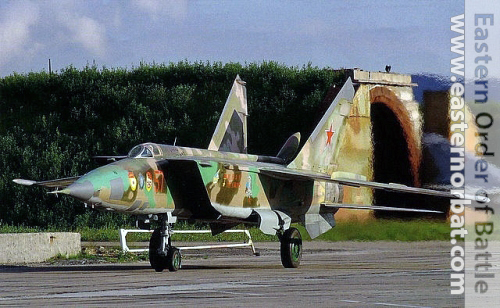 The 98th Independent Guard Air Reconnaissance Regiment colorful MiG-25RBF Foxbat-D Elint version. in nineties