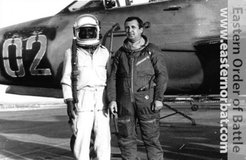 African pilot in front of MiG-21UM Mongol-B in the eighties. Photo: Valery Okheretko