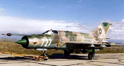 Bulgarian Air Force 19th Fighter Air Regiment MiG-21bis Fishbed-L at Graf Ignatievo camouflage. Source: pan.bg Retrospotters