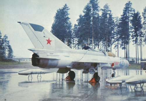 USSR MiG-21bis Fishbed-L at Rissala airport Finland in 1974