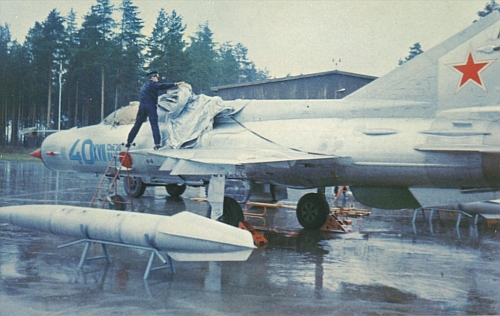 USSR MiG-21bis Fishbed-L at Rissala airport Finland in 1974