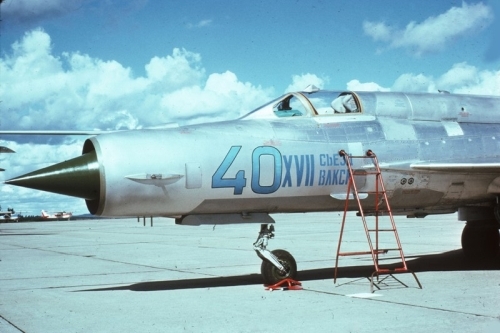 Soviet MiG-21bis Fishbed-L at Rissala airport Finland in 1974