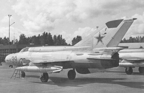 USSR MiG-21bis Fishbed-L at Rissala airport Finland in 1974