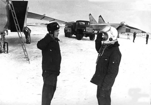 Soviet 193rd Independent Reconnaissance Air Regiment's MiG-25 at Ukkurey