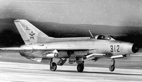 Hungarian Air Defence force's MiG-21F-13 Fishbed-C interceptor