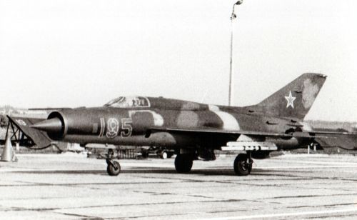 Soviet MiG-21PF Fishbed-D at Kupyansk airport in 1983