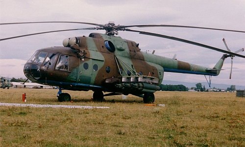 Hungarian Mi-17 Hip-H cargo helicopter in Cold War,  with UB-32 rocket pods. Photo: Simon Lszl